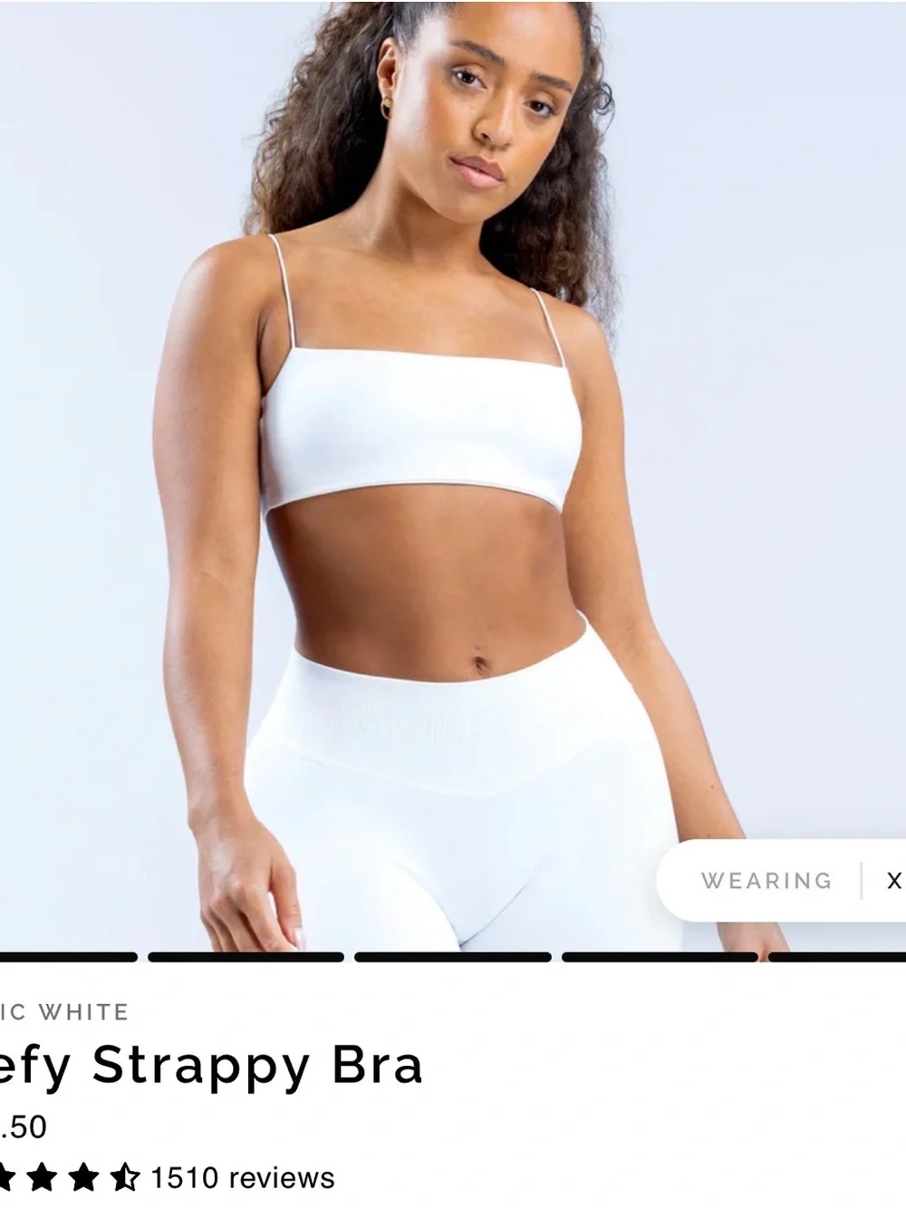 Dfyne Optic White Defy Strappy Sports Bra